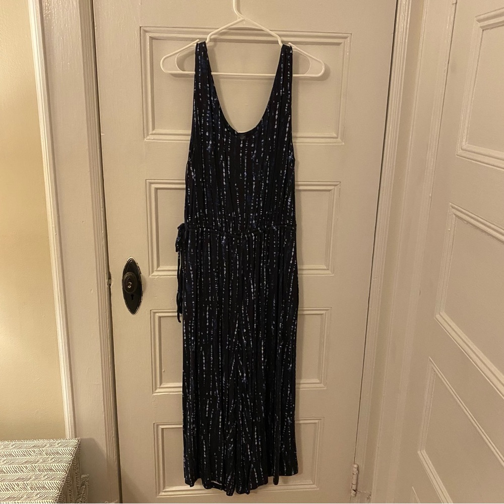 NWT Tahari Blue Tie Dye Jumpsuit size L